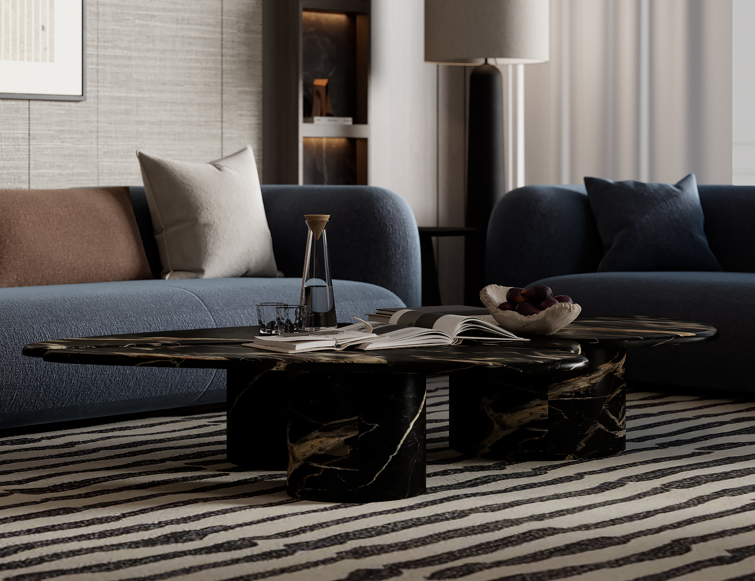 S&S Villa Interior Design — Living Room, Kitchen & Reception ...